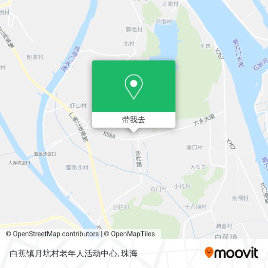 白蕉镇月坑村老年人活动中心地图