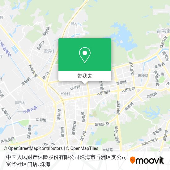 中国人民财产保险股份有限公司珠海市香洲区支公司富华社区门店地图