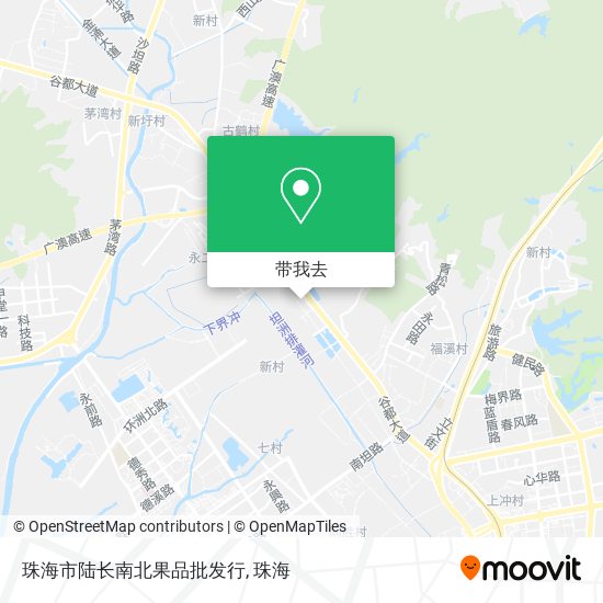 珠海市陆长南北果品批发行地图