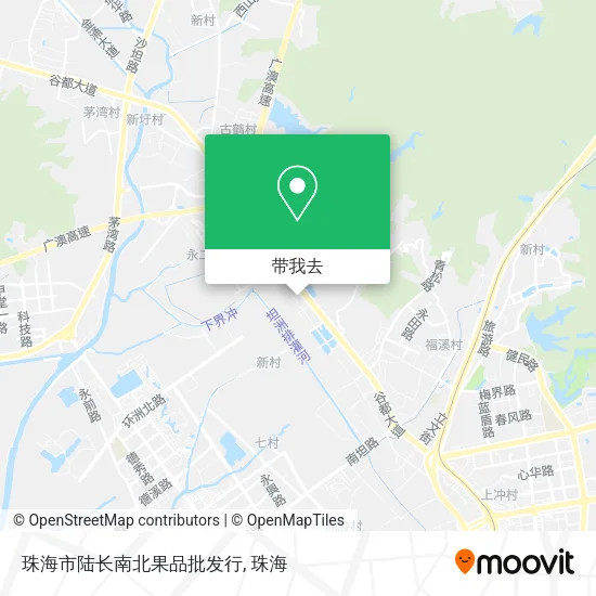 珠海市陆长南北果品批发行地图