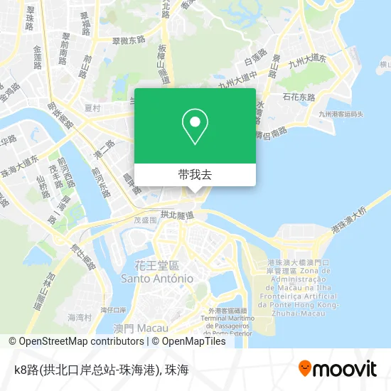 k8路(拱北口岸总站-珠海港)地图