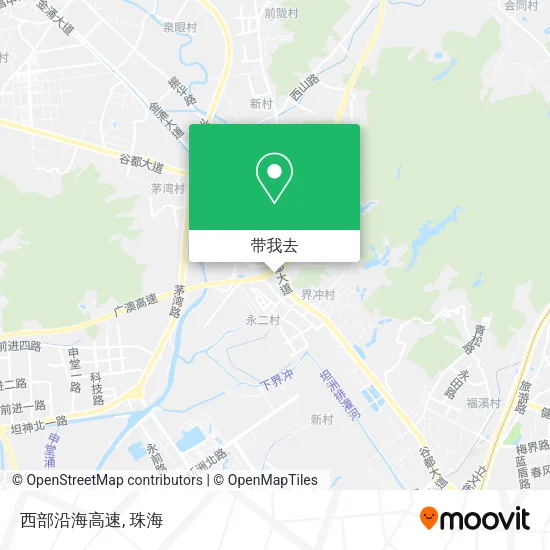 西部沿海高速地图