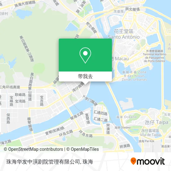 珠海华发中演剧院管理有限公司地图