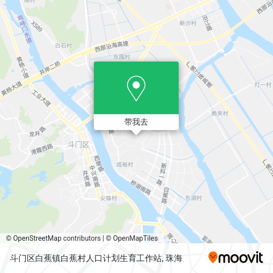 斗门区白蕉镇白蕉村人口计划生育工作站地图