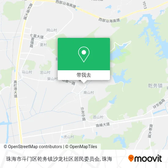 珠海市斗门区乾务镇沙龙社区居民委员会地图