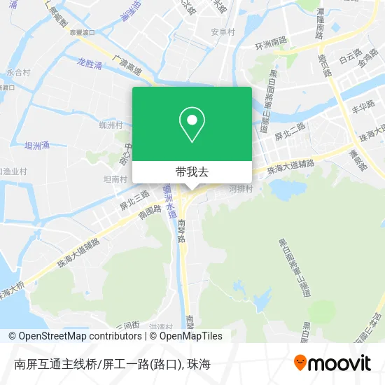 南屏互通主线桥/屏工一路(路口)地图