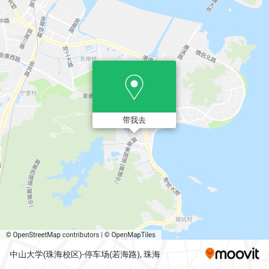 中山大学(珠海校区)-停车场(若海路)地图