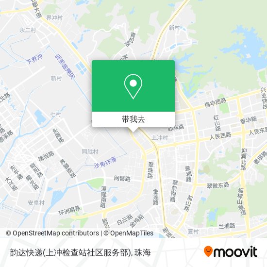 韵达快递(上冲检查站社区服务部)地图