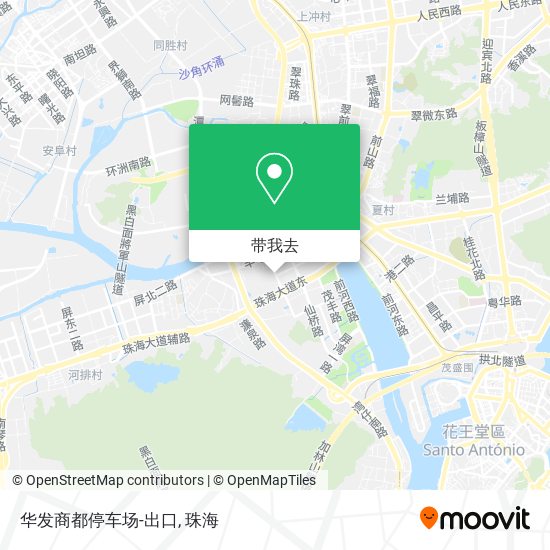 华发商都停车场-出口地图
