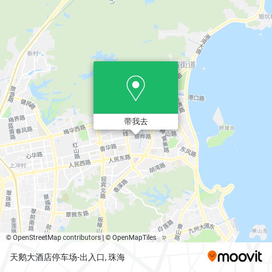 天鹅大酒店停车场-出入口地图