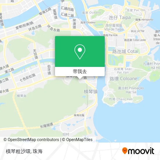 橫琴粗沙環地图