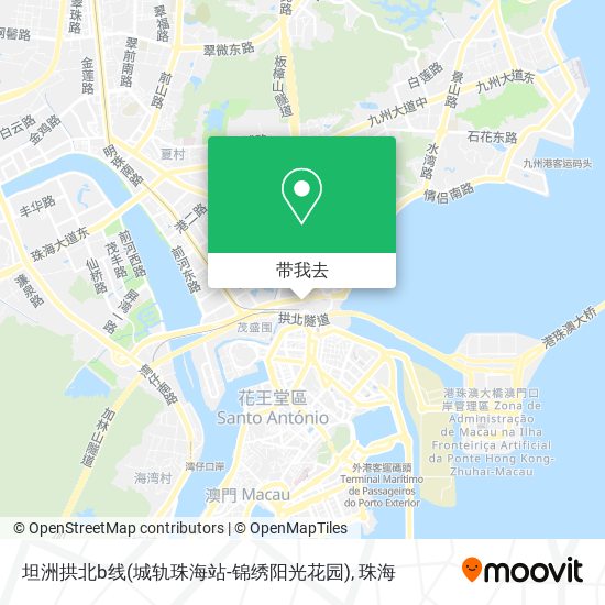 坦洲拱北b线(城轨珠海站-锦绣阳光花园)地图