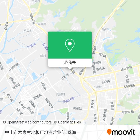 中山市木家村地板厂坦洲营业部地图