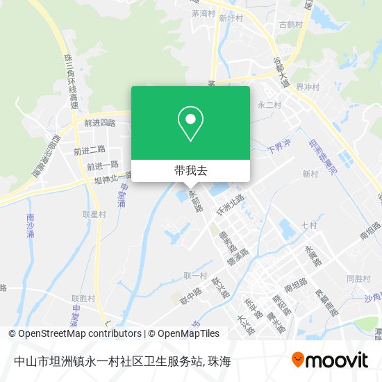 中山市坦洲镇永一村社区卫生服务站地图