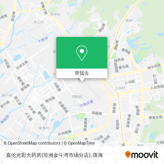 嘉伦光彩大药房(坦洲金斗湾市场分店)地图