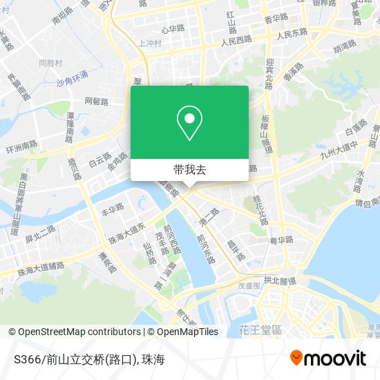 S366/前山立交桥(路口)地图