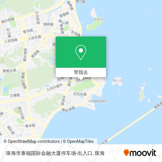珠海市泰福国际金融大厦停车场-出入口地图