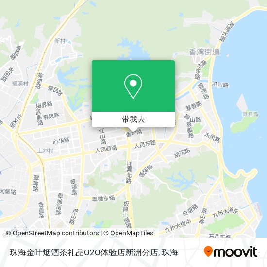 珠海金叶烟酒茶礼品O2O体验店新洲分店地图