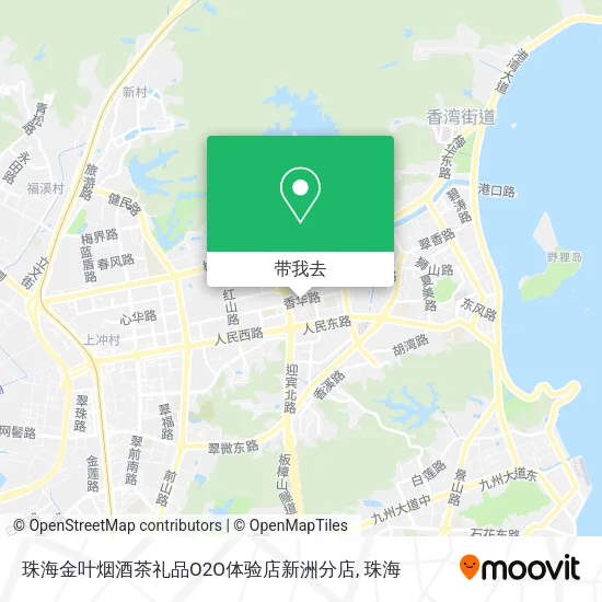 珠海金叶烟酒茶礼品O2O体验店新洲分店地图
