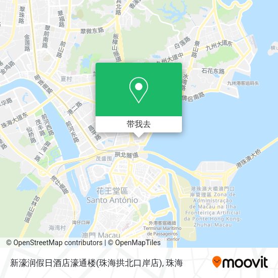 新濠润假日酒店濠通楼(珠海拱北口岸店)地图