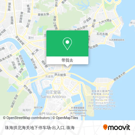 珠海拱北海关地下停车场-出入口地图
