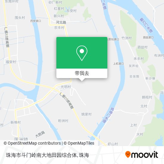 珠海市斗门岭南大地田园综合体地图