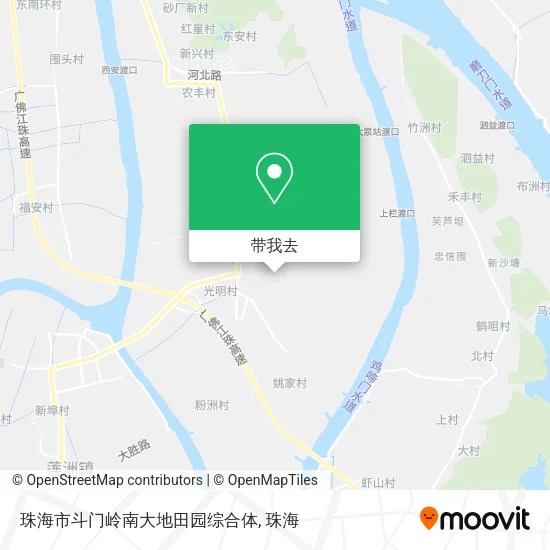 珠海市斗门岭南大地田园综合体地图