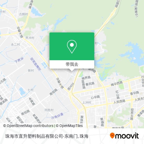 珠海市直升塑料制品有限公司-东南门地图