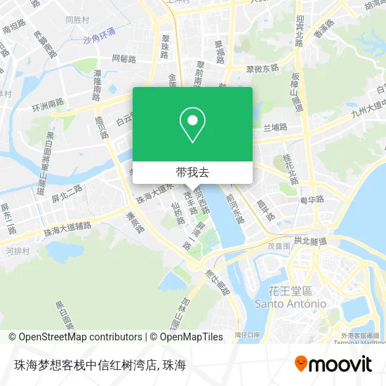 珠海梦想客栈中信红树湾店地图