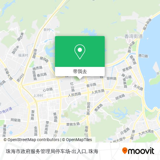 珠海市政府服务管理局停车场-出入口地图