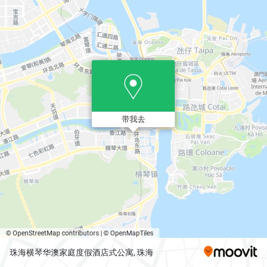 珠海横琴华澳家庭度假酒店式公寓地图