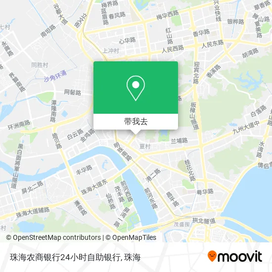 珠海农商银行24小时自助银行地图