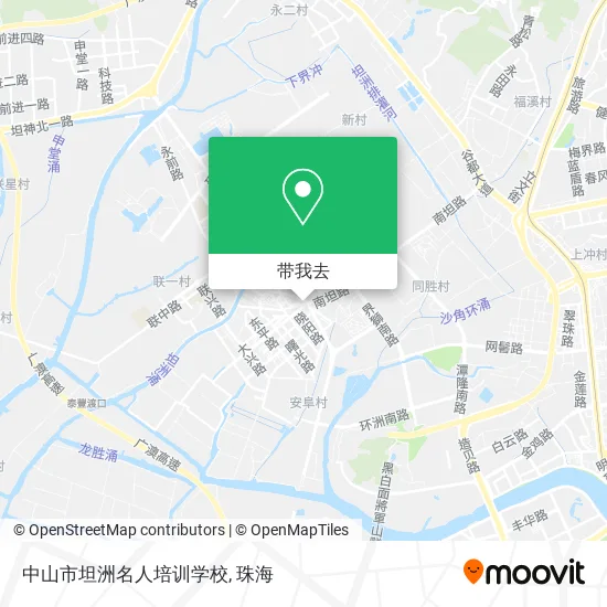 中山市坦洲名人培训学校地图