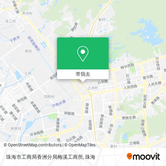 珠海市工商局香洲分局梅溪工商所地图