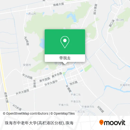 珠海市中老年大学(高栏港区分校)地图