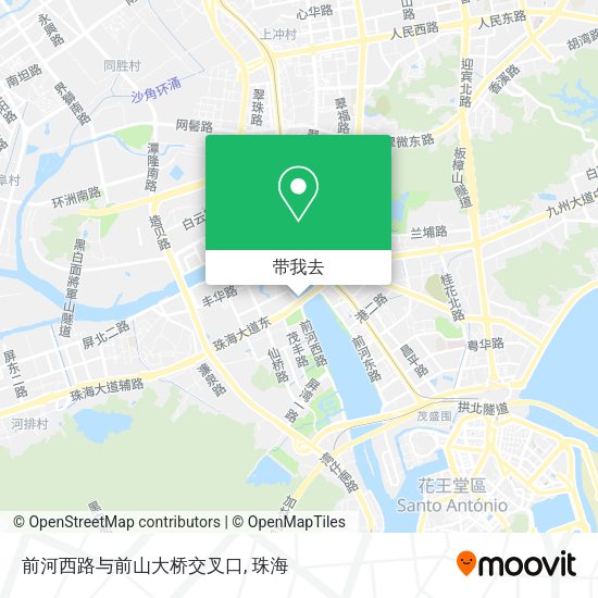 前河西路与前山大桥交叉口地图