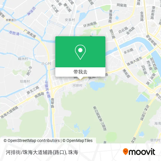 河排街/珠海大道辅路(路口)地图