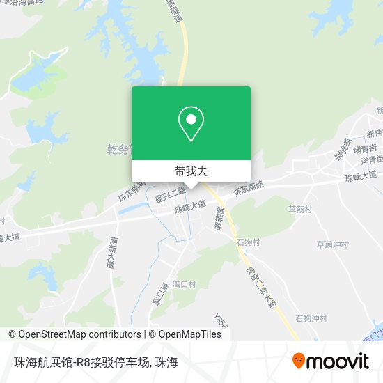 珠海航展馆-R8接驳停车场地图