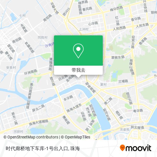 时代廊桥地下车库-1号出入口地图