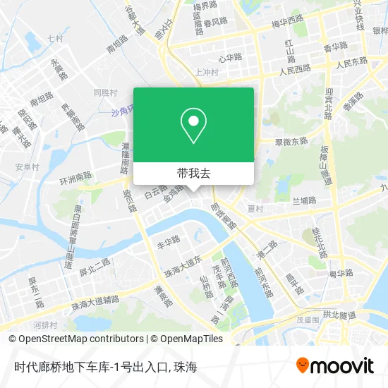 时代廊桥地下车库-1号出入口地图