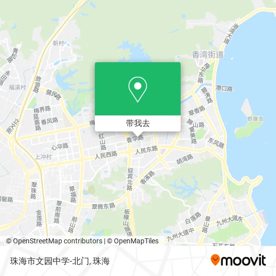 珠海市文园中学-北门地图