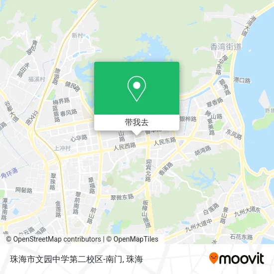 珠海市文园中学第二校区-南门地图
