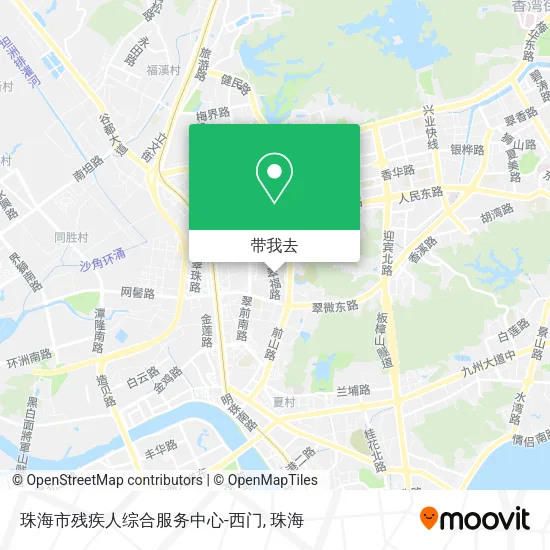 珠海市残疾人综合服务中心-西门地图