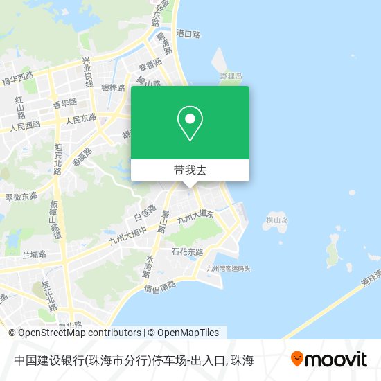 中国建设银行(珠海市分行)停车场-出入口地图