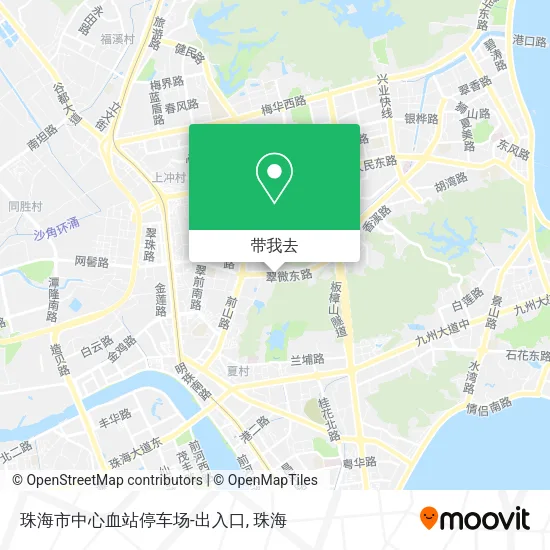 珠海市中心血站停车场-出入口地图