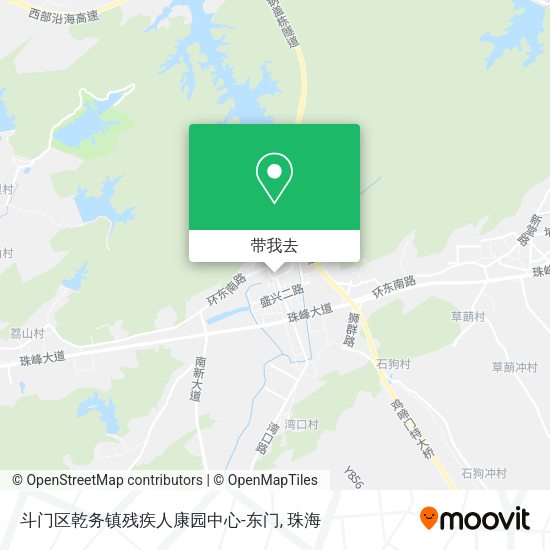 斗门区乾务镇残疾人康园中心-东门地图