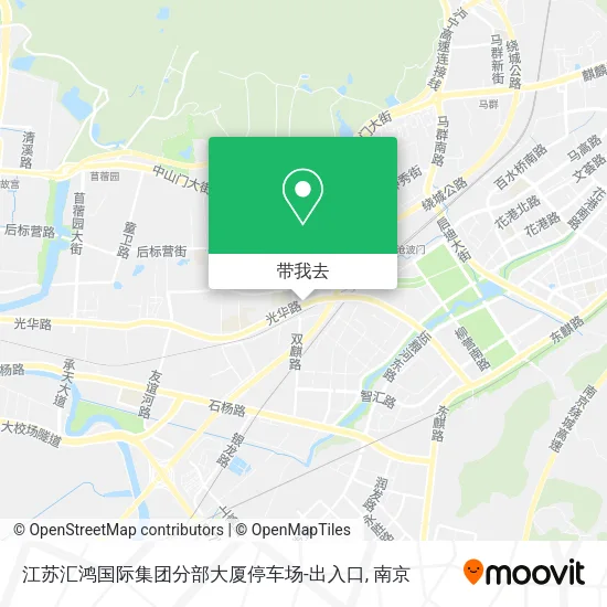 江苏汇鸿国际集团分部大厦停车场-出入口地图