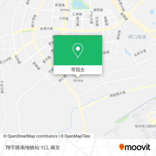 翔宇路南地铁站-1口地图