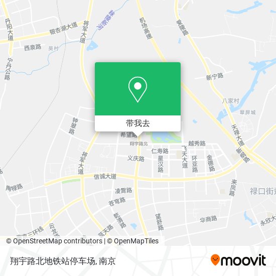 翔宇路北地铁站停车场地图