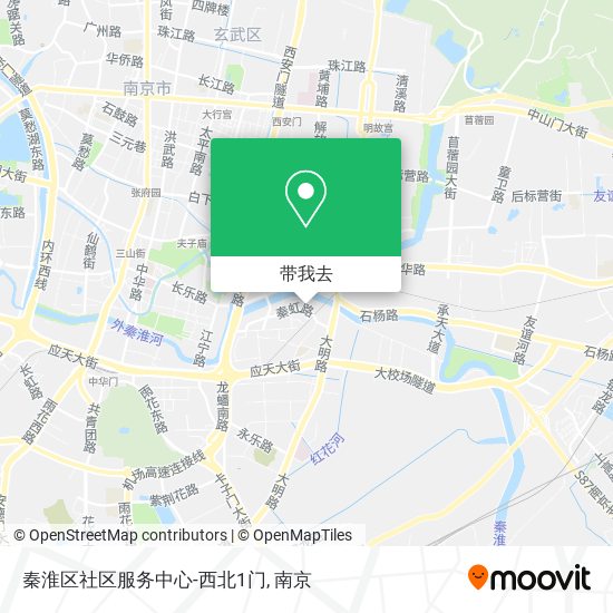 秦淮区社区服务中心-西北1门地图